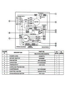 Wiring Diagram parts for Lg Room Air Conditioner HBLG18H / from AppliancePartsPros.com