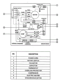 Wiring Diagram parts for Lg Room Air Conditioner HBLG7000H / from AppliancePartsPros.com