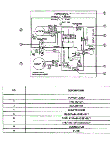 Wiring Diagram parts for Lg Room Air Conditioner WG1800R / from AppliancePartsPros.com