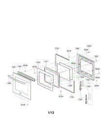 Upper Door Parts parts for Lg Wall Oven LWD3010ST / from AppliancePartsPros.com