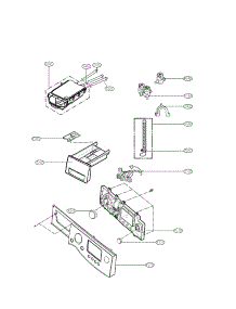Control Panel And Dispenser Assembly Parts parts for Lg Washer WM1355HW / from AppliancePartsPros.com