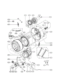 Drum And Tub Assembly Parts parts for Lg Washer WM1355HW / from AppliancePartsPros.com