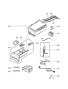 Dispenser Assembly Parts parts for Lg Washer WM2901HVA / from AppliancePartsPros.com