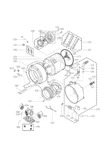 Drum And Tub Assembly Parts parts for Lg Washer WM3050CW / from AppliancePartsPros.com