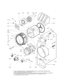 Drum And Tub Assembly Parts parts for Lg Washer WM3070HRA / from AppliancePartsPros.com