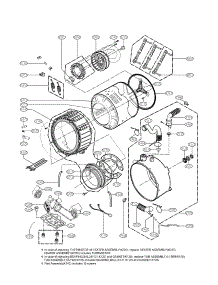 Drum And Tub Assembly Parts parts for Lg Washer WM3360HVCA / from AppliancePartsPros.com