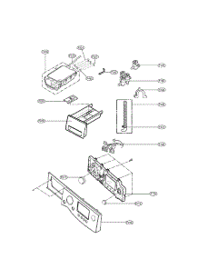 Control Panel And Dispenser Parts Assembly parts for Lg Washer WM3455HW / from AppliancePartsPros.com