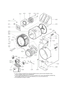 Drum And Tub Assembly Parts parts for Lg Washer WM3470HVA / from AppliancePartsPros.com
