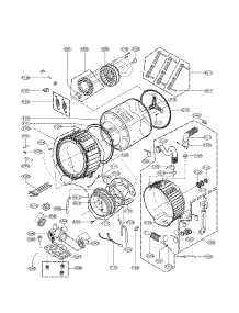 Drum And Tub Assembly Parts parts for Lg Washer WM3875HWCA / from AppliancePartsPros.com