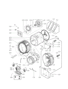 Drum And Tub Assembly Parts parts for Lg Washer WM4070HWA / from AppliancePartsPros.com