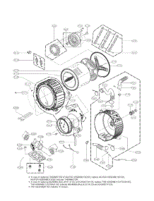 Drum And Tub Parts parts for Lg Washer WM5000HWA / from AppliancePartsPros.com