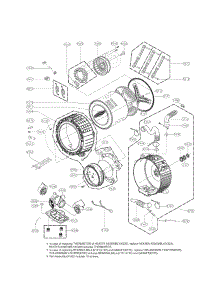 Drum And Tub Assembly Parts parts for Lg Washer WM8000HVA / from AppliancePartsPros.com