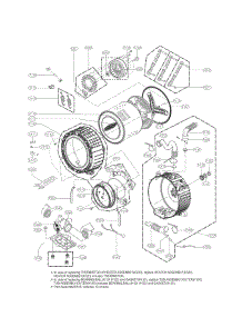 Drum And Tub Assembly Parts parts for Lg Washer WM8500HVA / from AppliancePartsPros.com