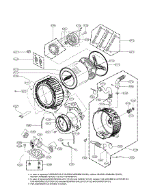 Drum And Tub Parts parts for Lg Washer WM9000HWA / from AppliancePartsPros.com