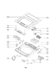Top Cover Parts parts for Lg Washer WT1101CW / from AppliancePartsPros.com