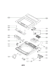 Outer Case Assembly Parts parts for Lg Washer WT1201CW / from AppliancePartsPros.com