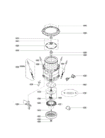 Tub Assembly Parts parts for Lg Washer WT4801CW / from AppliancePartsPros.com