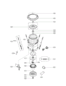 Tub Assembly Parts parts for Lg Washer WT4870CW / from AppliancePartsPros.com