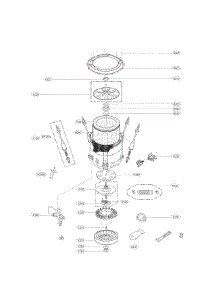 Tub Assembly Parts parts for Lg Washer WT4970CW / from AppliancePartsPros.com
