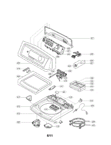 Exploded View Of Top Cover Assembly parts for Lg Washer WT5101HW / from AppliancePartsPros.com