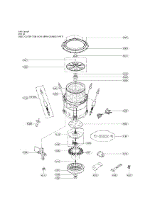 Exploded View Of Tub Assembly parts for Lg Washer WT5101HW / from AppliancePartsPros.com