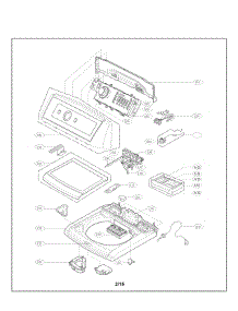 Top Cover Parts parts for Lg Washer WT5480CW / from AppliancePartsPros.com