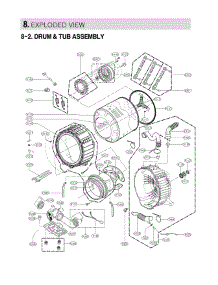Drum And Tub Parts parts for Lg Washer Dryer Combo WM3997HWA / 00 from AppliancePartsPros.com