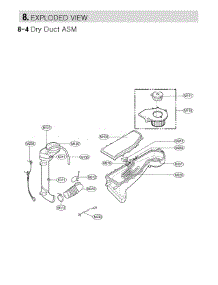 Duct Parts parts for Lg Washer Dryer Combo WM3997HWA / 00 from AppliancePartsPros.com