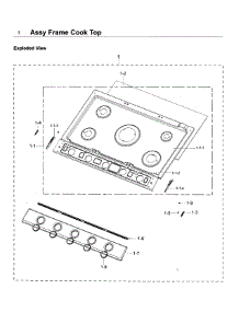 Frame parts for Samsung Cooktop NA30K6550TG/AA / 0000 from AppliancePartsPros.com