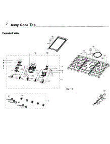 Cooktop parts for Samsung Cooktop NA36K7750TG/AA / 0000 from AppliancePartsPros.com