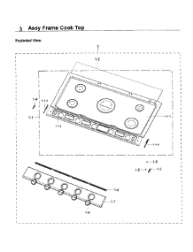 Frame parts for Samsung Cooktop NA36K7750TG/AA / 0000 from AppliancePartsPros.com
