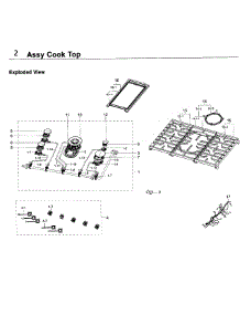 Cooktop parts for Samsung Cooktop NA36K7750TS/AA / 0000 from AppliancePartsPros.com