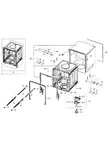 Tub Assy parts for Samsung Dishwasher DW80H9930MO/AA / 0000 from AppliancePartsPros.com