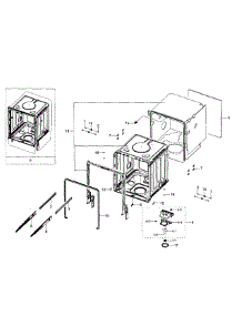 Tub parts for Samsung Dishwasher DW80H9940US/AA / 0001 from AppliancePartsPros.com