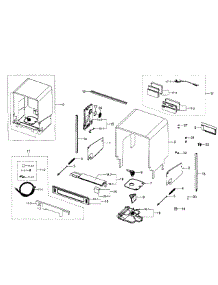 Cabinet parts for Samsung Dishwasher DW80H9940US/AA / 0001 from AppliancePartsPros.com