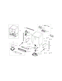 Case Assy parts for Samsung Dishwasher DW80H9970MO/AA / 0000 from AppliancePartsPros.com