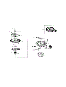 Sump parts for Samsung Dishwasher DW80J3020US/AA / 0000 from AppliancePartsPros.com