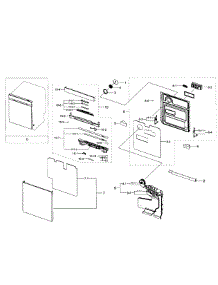 Door parts for Samsung Dishwasher DW80J7550UG/AA / 0000 from AppliancePartsPros.com