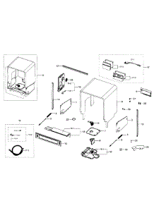 Cabinet parts for Samsung Dishwasher DW80J7550UG/AA / 0000 from AppliancePartsPros.com