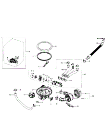 Pump parts for Samsung Dishwasher DW80J7550UG/AA / 0000 from AppliancePartsPros.com