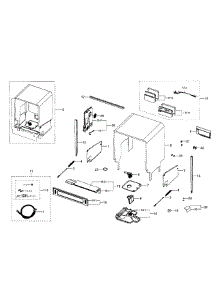Case Assy parts for Samsung Dishwasher DW80J7550US/AA / 0000 from AppliancePartsPros.com
