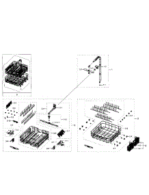 Baskets parts for Samsung Dishwasher DW80J7550US/AA / 0001 from AppliancePartsPros.com