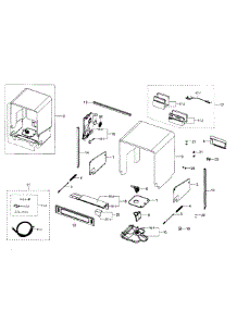 Cabinet parts for Samsung Dishwasher DW80J7550UW/AA / 0001 from AppliancePartsPros.com