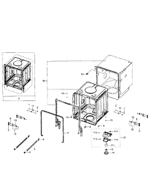 Tub Assy parts for Samsung Dishwasher DW80J7550UW/AA / 0000 from AppliancePartsPros.com