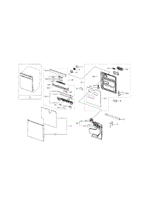 Door parts for Samsung Dishwasher DW80J9945US/AA / 0000 from AppliancePartsPros.com