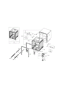 Tub parts for Samsung Dishwasher DW80J9945US/AA / 0000 from AppliancePartsPros.com