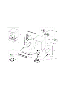 Case parts for Samsung Dishwasher DW80J9945US/AA / 0000 from AppliancePartsPros.com