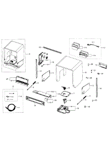 Cabinet parts for Samsung Dishwasher DW80J9945US/AA / 0001 from AppliancePartsPros.com