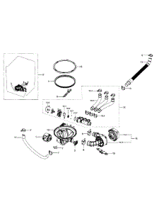 Pump parts for Samsung Dishwasher DW80J9945US/AA / 0001 from AppliancePartsPros.com