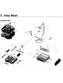 Wash Asy parts for Samsung Dishwasher DW80K5050UB/AA / 0000 from AppliancePartsPros.com
